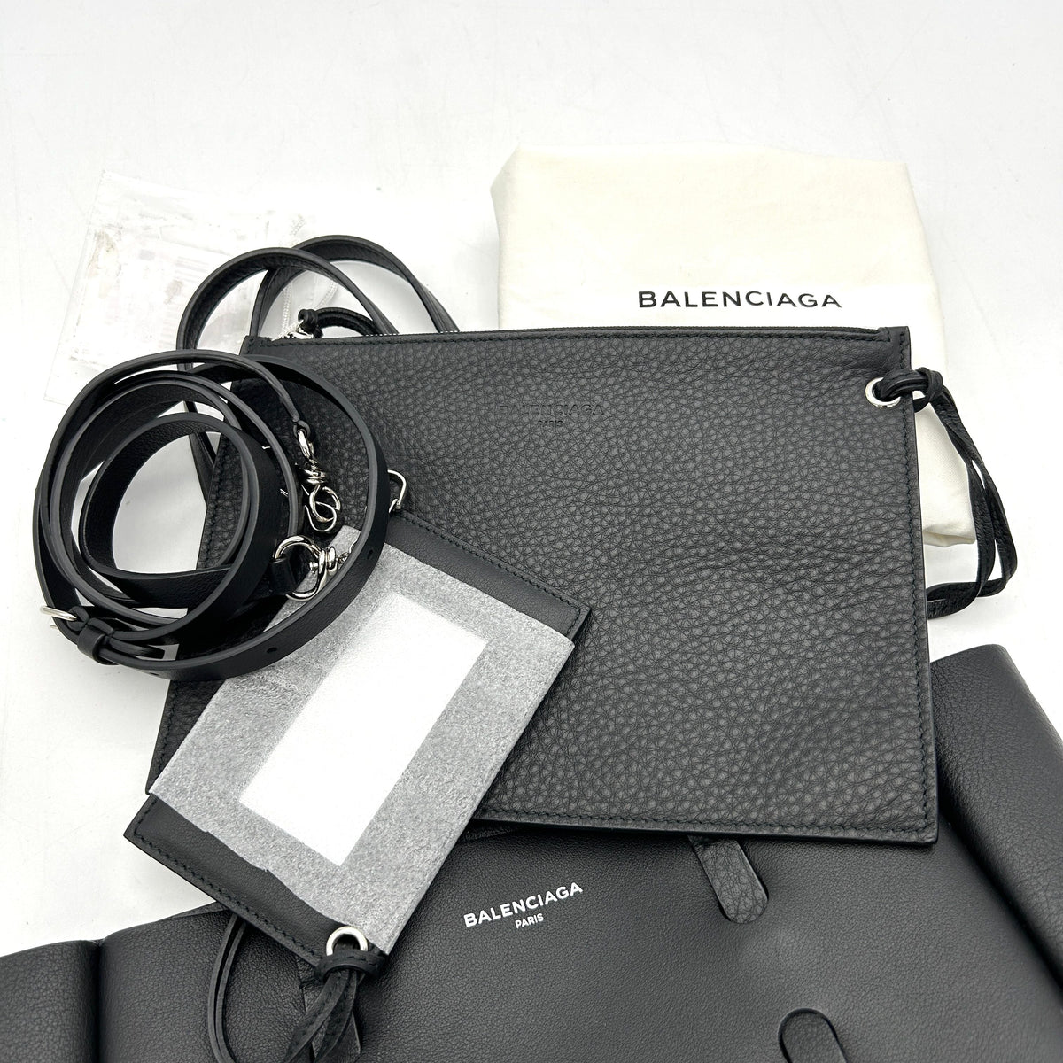 Balenciaga Veau Baltimore Double Sided Small Everyday Tote Gris Fossile Black | Premium Leather Tote