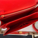 Side profile of signature classic women's handbag – women's designer-style accessory
