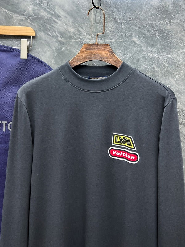 Full styled look of Louis Vuitton luxury clothing with streetwear-inspired cut