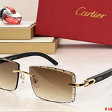 Angled view of Cartier unisex sunglasses