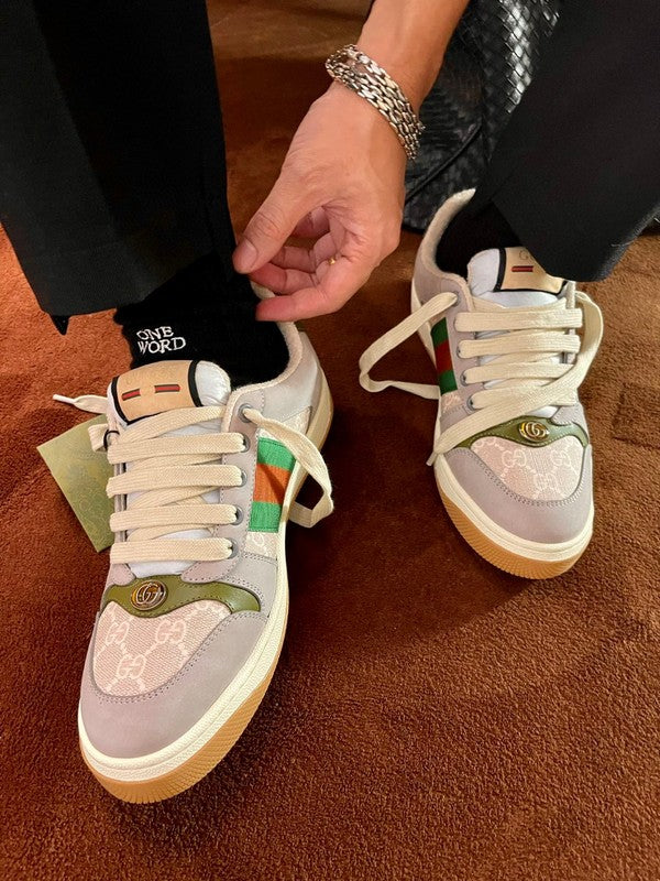 Gucci sneakers detailed view showing premium designer craftsmanship