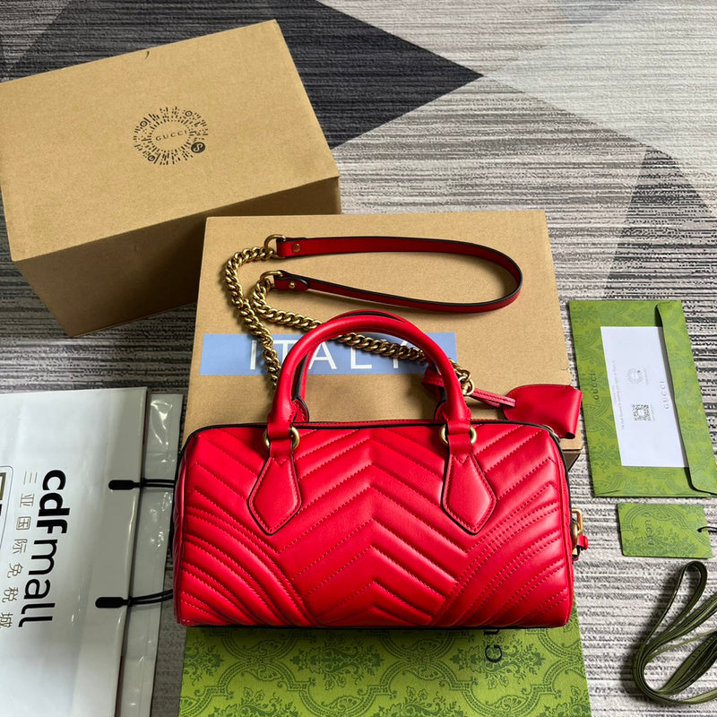Front view of modern signature women's handbag – women's luxury accessory