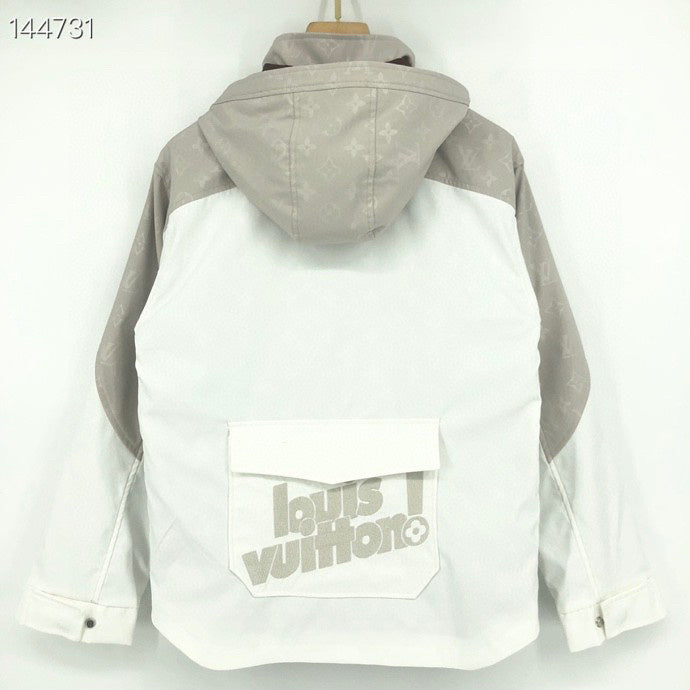 Back view of Louis Vuitton luxury clothing with everyday silhouette