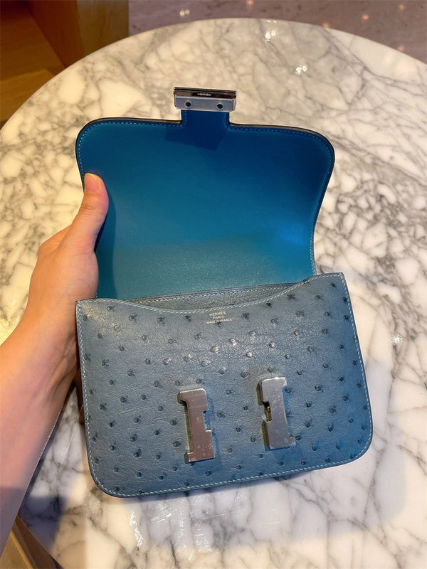 Side view of timeless structured handbag