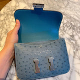 Side view of timeless structured handbag