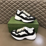 Gucci stone beige luxury sneakers view 8 bold athletic profile