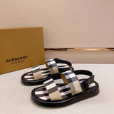 Burberry Camel Chunky Platform Sneakers - Heel Detail View