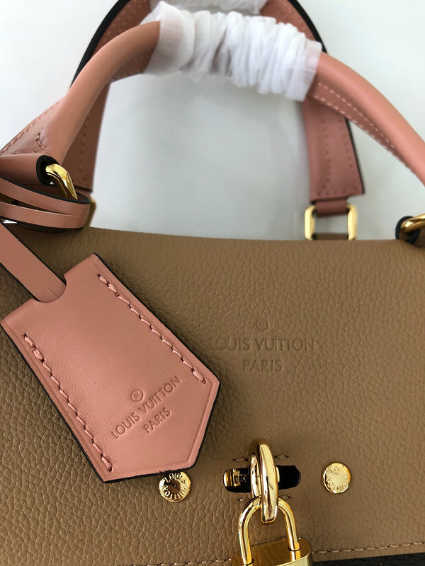 Back view of chic signature women's handbag – women's luxury handbag