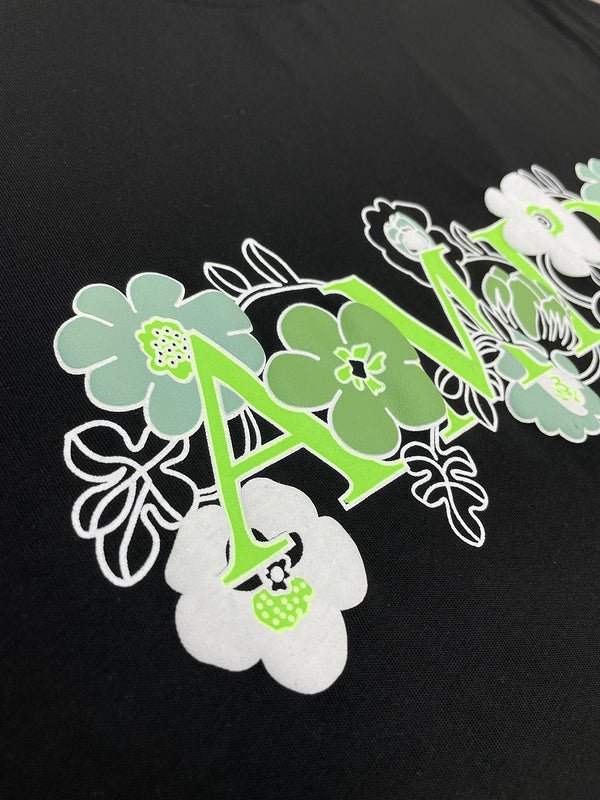 Close-up of Amiri t-shirt craftsmanship