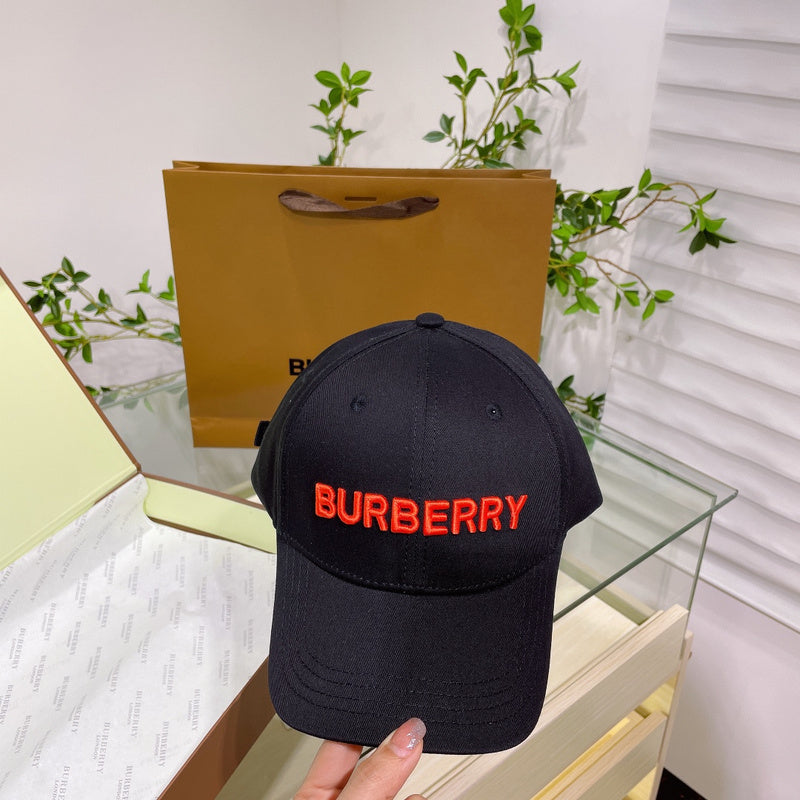 Close-up detail view of Burberry unisex cap