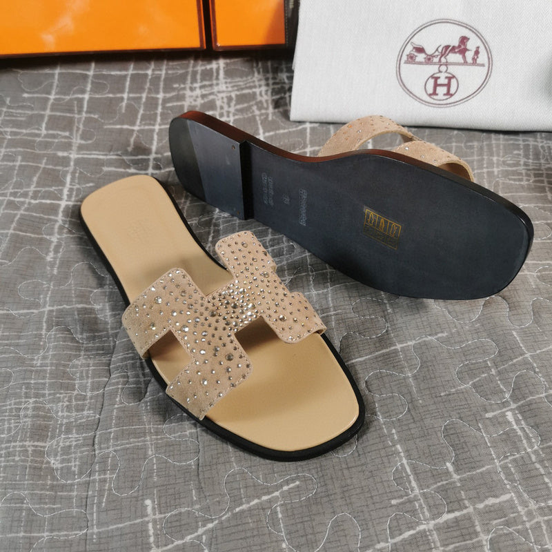 Hermès Nude Platform Sandals - Back View