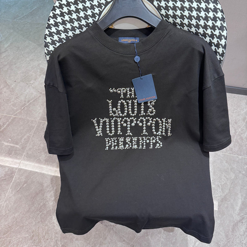 Front view of Louis Vuitton cotton t-shirt with monogram-inspired silhouette