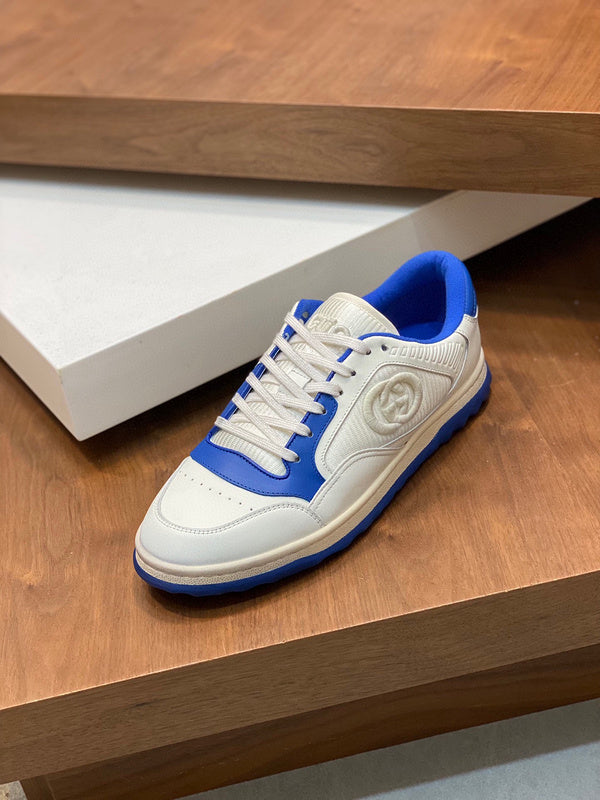 Gucci two-tone luxury sneakers view 9 signature lace-up style