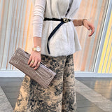 Sophisticated bag shown from front angle