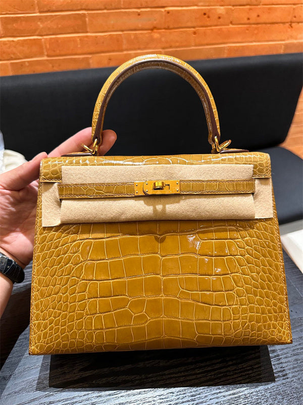 Poised bag shown from front angle