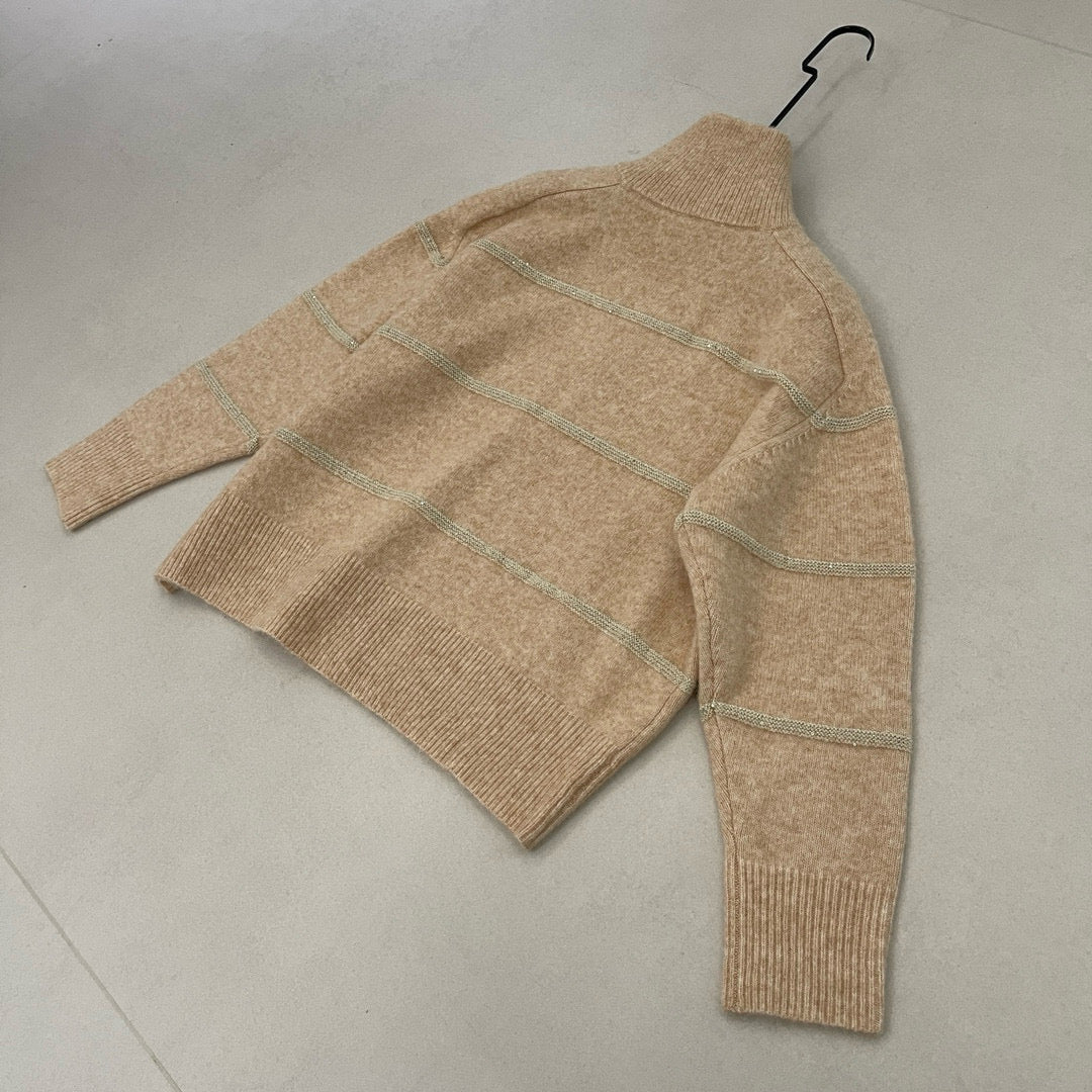 Brunello Cucinelli Zip Cardigan detail shot – authentic designer craftsmanship