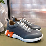 Hermès White High-Top Sneakers - Back View