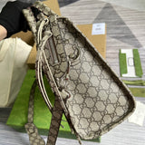 Side profile of structured premium women's handbag – women's statement bag