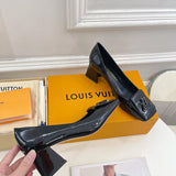 Louis Vuitton Red Combat Boots - Angled View