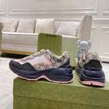 Gucci two-tone luxury sneakers view 7 sleek tonal finish