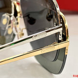 Close-up detail view of Cartier unisex sunglasses