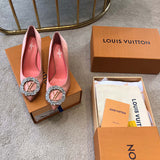 Louis Vuitton luxury shoes detail shot