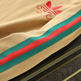 Back view of Gucci luxury clothing with signature branding