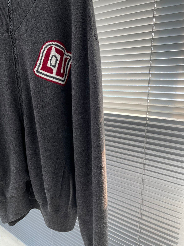 Close-up detail shot of Louis Vuitton luxury clothing with relaxed-fit cut