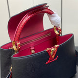  Sophisticated crossbody bag carried on shoulder