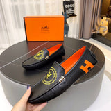 Hermès Chocolate Brown Loafer Flats - Toe Detail View