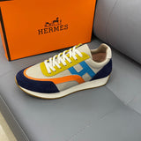Hermès Grey Combat Boots - Full Silhouette View