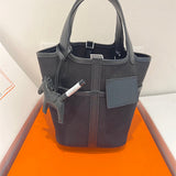  clean-lined top-handle bag detail view showing craftsmanship
