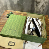 Gucci soft grey luxury sneakers view 6 padded collar comfort