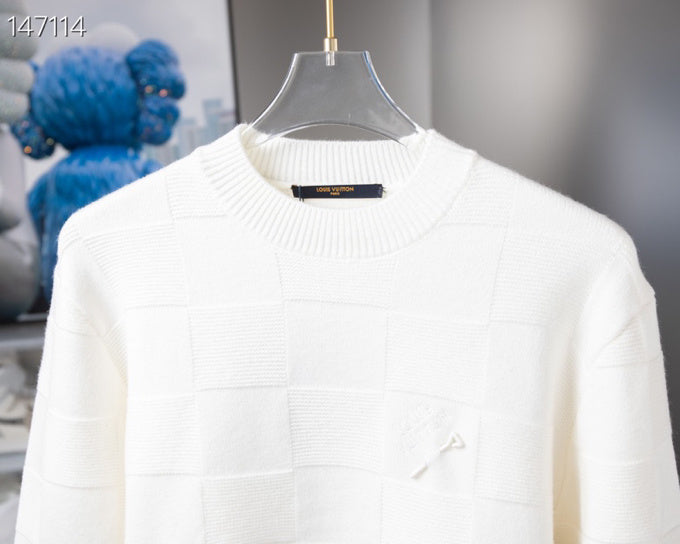 Side profile of Louis Vuitton luxury clothing with tailored silhouette