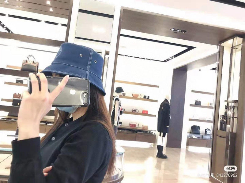 Side view of Burberry unisex cap