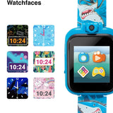 Angled view of Playzoom Kids Smartwatch unisex blue watch