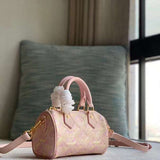 Close-up detail of chic everyday-luxe women's handbag – women's luxury accessory
