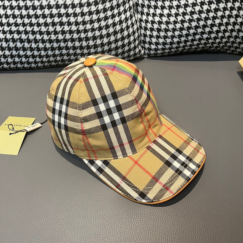 Angled view of Burberry unisex cap