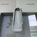 Classic Vegan Leather Handbag - Signature Hardware Accents | Women's Fashion Handbag #468 - close-up detail shot (image 3) of designer-inspired handbag