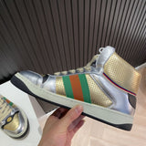 Gucci bold contrast luxury sneakers view 9 signature lace-up style