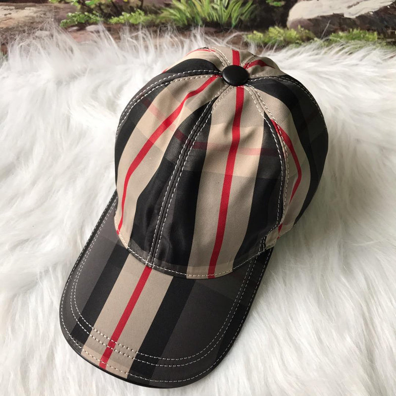 Close-up detail view of Burberry unisex cap