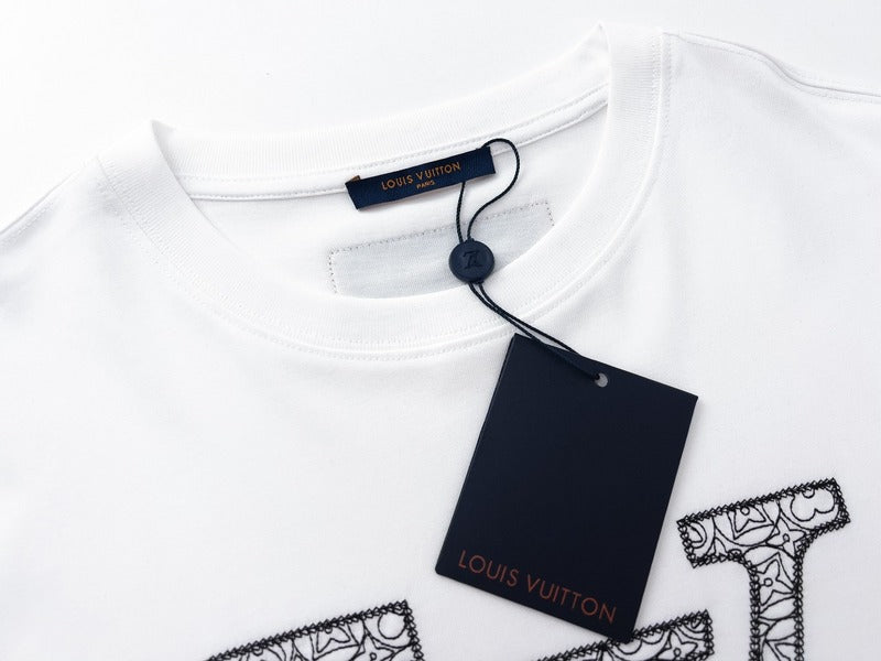 Flat lay presentation of Louis Vuitton cotton t-shirt with everyday silhouette
