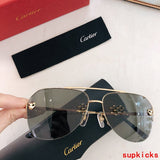 Close-up detail view of Cartier unisex sunglasses