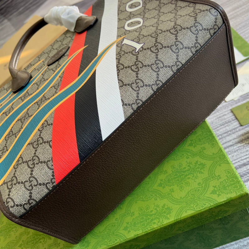 Back view of elevated signature women's handbag – women's statement bag