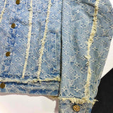 Full styled look of Louis Vuitton luxury clothing with signature branding