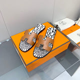 Hermès Nude Platform Sandals - Angled View
