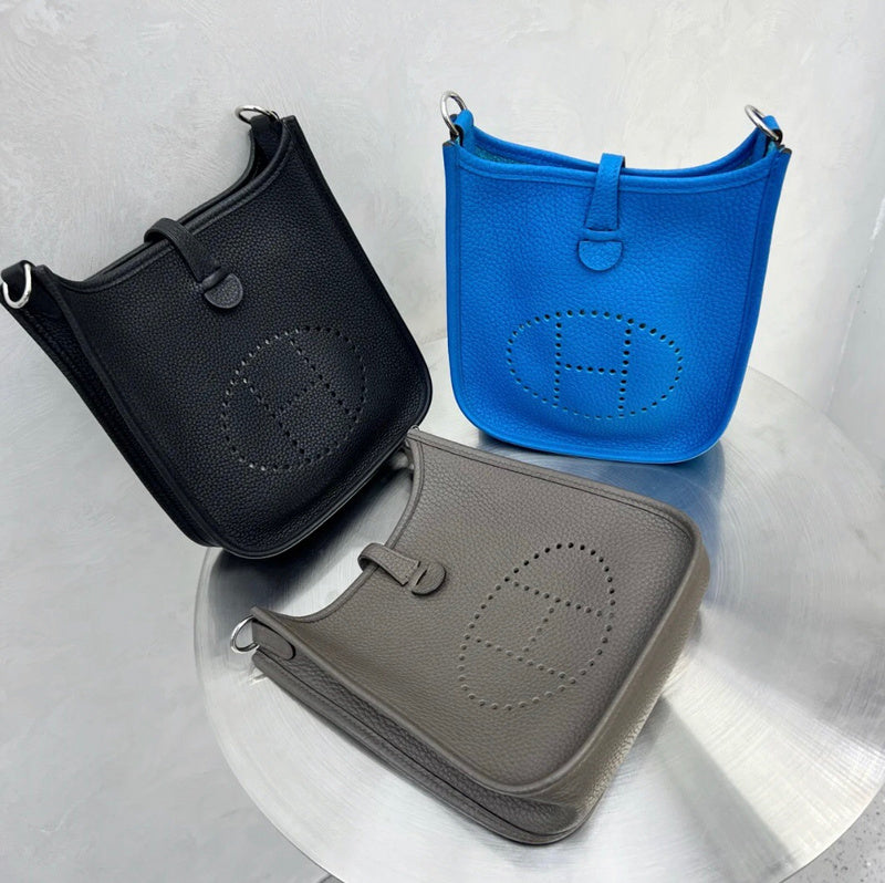 Side view of chic structured handbag