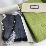 Side profile of Gucci clean off-white sneakers bold athletic profile