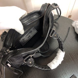 Close-up detail of elevated classic women's handbag – women's designer-style accessory