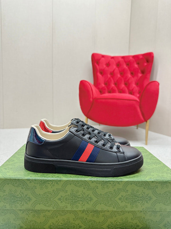Gucci Casual sneakers in all-black low-top design front view